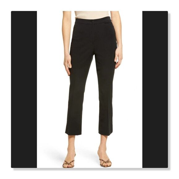 HALOGEN | Kick Flare Knit Ankle Pants - size 16 in Black - Picture 1 of 11